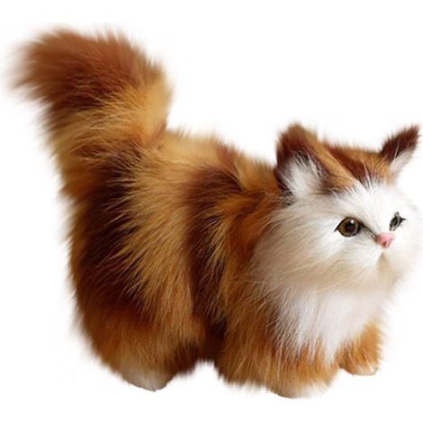 1 jouet en peluche interactif, chat électronique avec commande tactile, miaulement et ronronnement, idéal cadeau d'anniversaire enfant