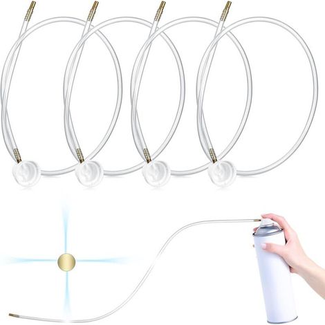 – Lot de 4 rallonges de buse de pulvérisation 50 cm – Diamètre 4,5 mm – Angle de rotation 360° – Pour peinture et nettoyage précis (1/5)