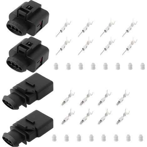 Store Lot de 2 connecteurs 4 broches mâle femelle 1K0973804 1J0973704 compatible avec VW (1/5)
