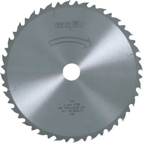 MAFELL Lame de scie circulaire au carbure 24 dents - 092472 - 250 mm - 2.8 mm - 30 mm - 24 dents (1/3)