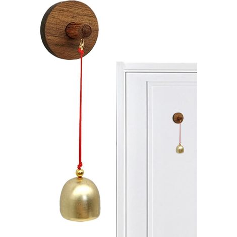 Metall-Türklingel – kreatives Vintage-Windspiel aus Holz zum Aufkleben für Einweihungsfeiern, Garten, Geschäftseingang, Kühlschrank (1/5)