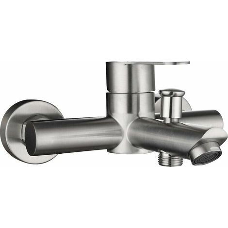 Robinet De Baignoire À Tiroir - Acier Inoxydable 304 - Commande Monocommande - Aérateur Intégré - Pour Baignoire Et Douche - 1 Pièce (1/5)
