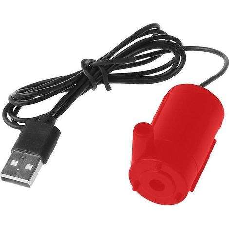 Micro pompe à eau submersible pour aquarium, alimentée par USB (5 V CC), débit de 2 à 3 L/min, mini-moteur, accessoires inclus. (1/4)