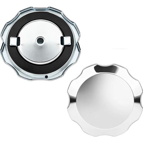 2 Bouchon d'essence bouchon reservoir essence Métal Argent, carburant pour générateur, trappe essence compatible réservoir 7 et 9 gallons, adapté groupes électrogènes (1/5)