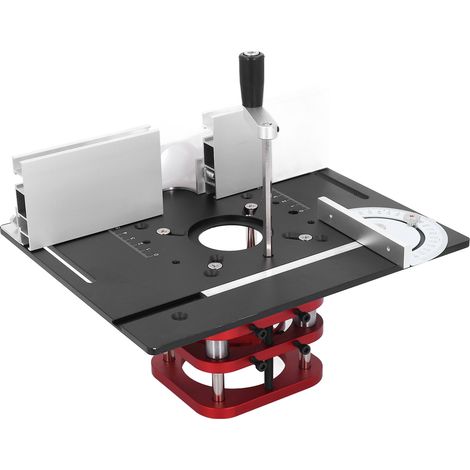 Decdeal Système de levage de Table de routeur, Base de levage manuel en métal à course de 51mm pour Machines à graver et à rainurer à moteur de 64 à 66mm de diamètre