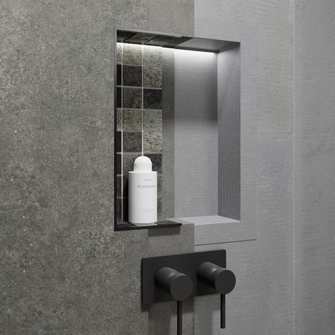 Niche à carreler étanche 30x30x15 cm avec natte d’étanchéité pré-montée (1/4)