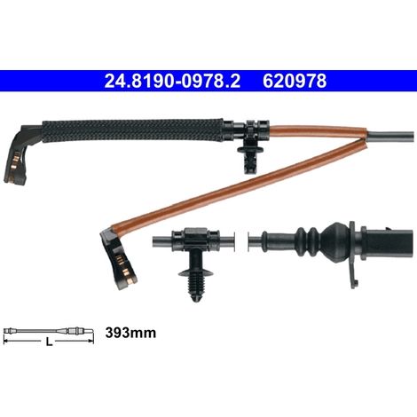 Contact d'avertissement, usure des plaquettes de frein ATE 24.8190-0978.2 AUDI