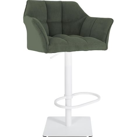 Barhocker Damaso Cord grün weiß
