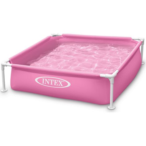 Intex 57172 Rosa Mini Frame Pool 122x122x30cm Wasserkapazität 337 L (1/2)