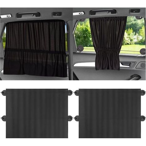 2 parasoles para coche de 65 x 50 cm para ventanas laterales para protección solar, privacidad y protección de pasajeros, niños y mascotas (1/5)