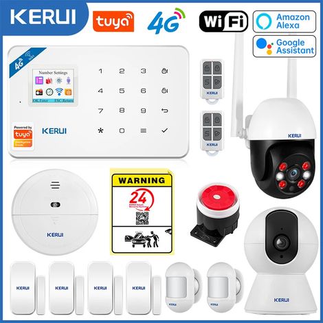 (Pack 8) Système d'alarme de sécurité intelligent WIFI GSM, compatible avec la maison intelligente Alexa, antivol. (1/5)