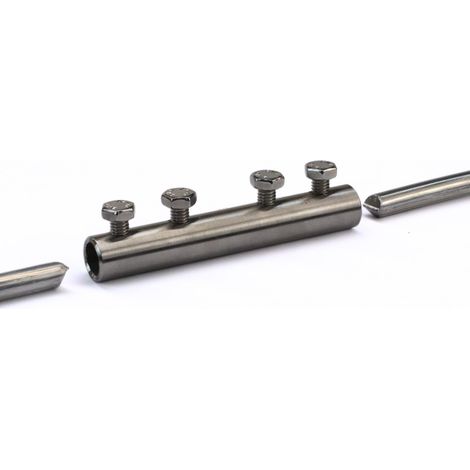 Haus-Held Connecteur tubulaire en ligne pour conducteur rond – acier inoxydable V4A (1/5)