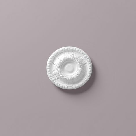 Rosone soffitto parete NMC R8 ARSTYL Noel Marquet elemento decorativo design classico senza tempo bianco diamentro 49,5 cm