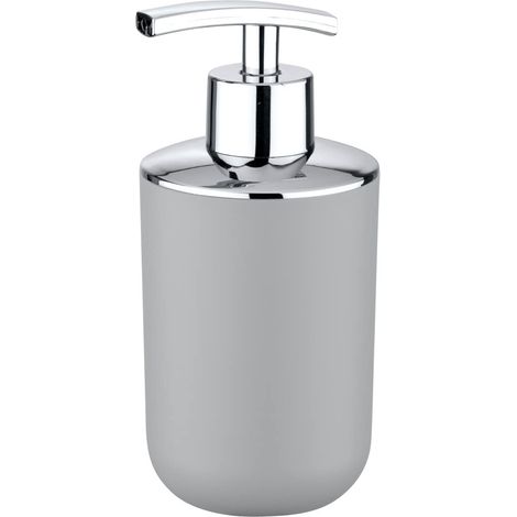 Distributeur Savon Liquide, Porte Savon Liquide, Gris, Pet incassable, 320 ML, 7.3 x 16.5 x 9 cm (1/4)