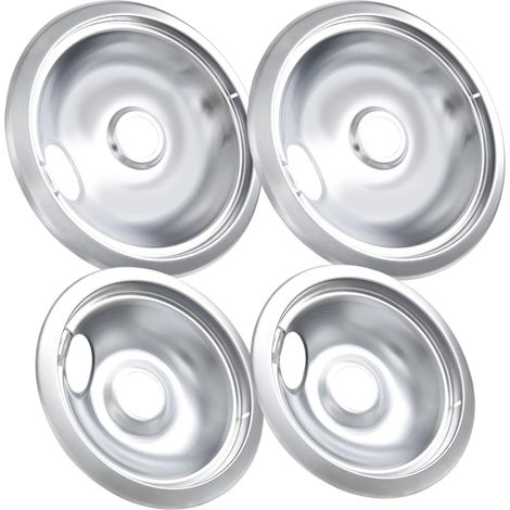 Ensemble de 4 bacs de récupération des graisses pour plaque de cuisson - Conception renforcée pour éviter la déformation et la rouille - Comprend 2 bacs de 15 cm et 2 bacs de 20 cm (1/5)