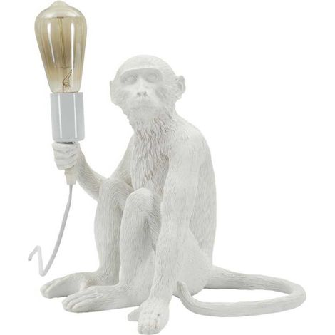 Lampe à poser en polyrésine Monkey 33 x 33 x 32 cm