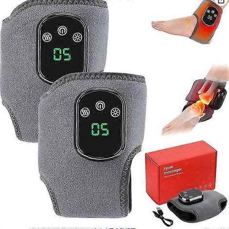 2026 Emsense - Masseur de chevilles et de pieds (lot de 2), sans fil et portable, triple fonction vibration et chauffage, idéal pour les voyages.