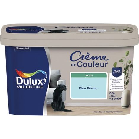 Valentine Crema di Colore Satin 2,5l Blu Sognante - Dulux Valentine