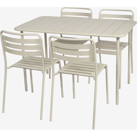 Mesa de jardín metal 4 sillas (1/5)