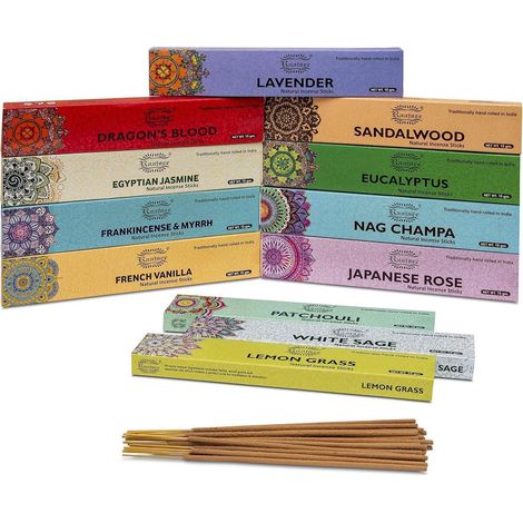 Raajsee 100% Bio Räucherstäbchen 12er Pack je 15g Sortiert (1/5)