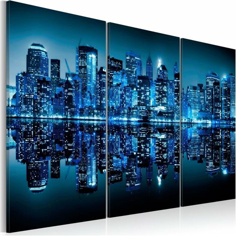 Tableau manhattan en bleu - 120 x 80 cm (1/3)