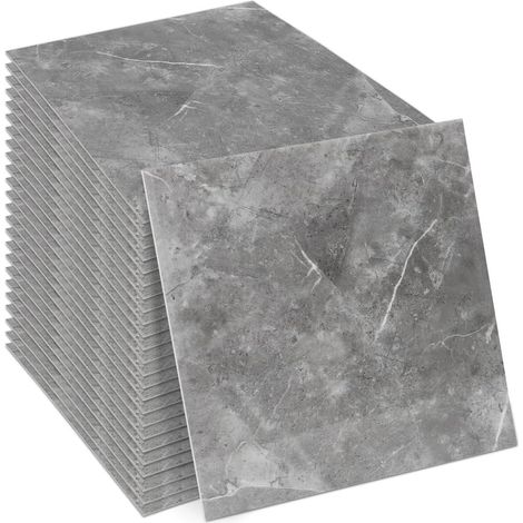 Lot de 24 Carrelage Adhesif Mural 30x30 cm, Crédence Cuisine Salle de Bain, Carreaux Adhesifs 3D Effet Marbre, Vinyle Autocollant Etanche Decoupable pour Mur Cuisine Douche Salon (1/5)
