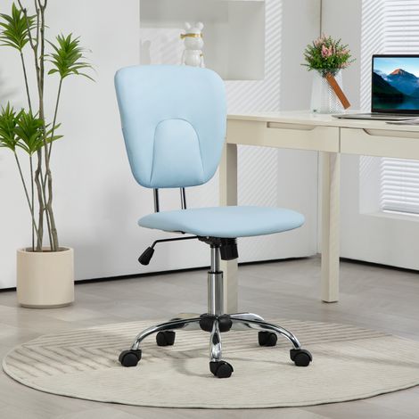 Silla de Oficina Giratoria con Altura Ajustable y Función Basculante para Escritorio Estudio 50x54x87,5-96,5 cm Azul (1/5)
