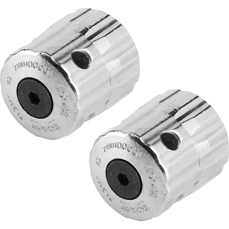2-teiliges Set Rasentrimmerköpfe aus Aluminiumlegierung mit passenden Fäden als Ersatzzubehör für Rasenmäher (1/5)