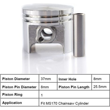 Cancanle 37mm Piston avec goupille et pinces pour STIHL 017 MS170 MS170C Tronçonneuse