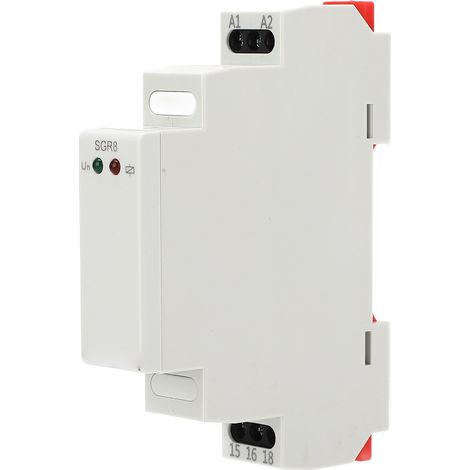 Relais auxiliaire miniature SGR8 sur rail DIN, 5A/16A, intermédiaire, AC/DC 12-240V, pour usage industriel, montage modulaire. (1/5)