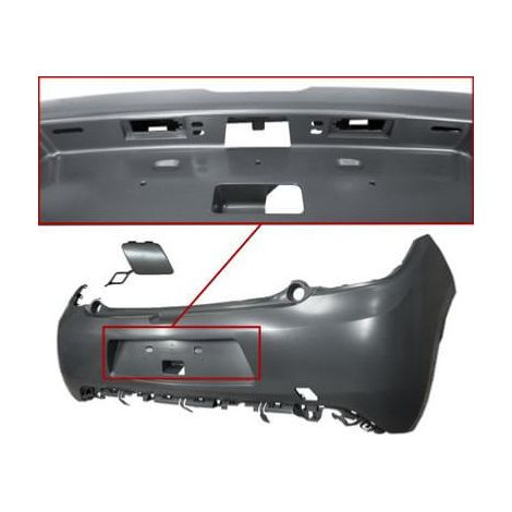 Pare-choc arrière à peindre avec trou pour moulure Citroen DS3 2010-2019