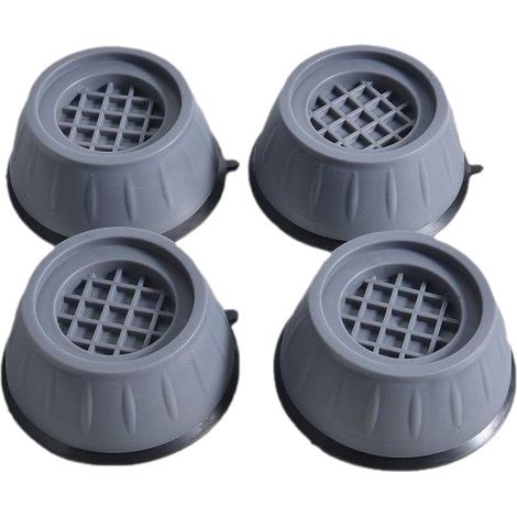 Patins anti-vibrations en 4 pièces Adaptés pour lave-linge et sèche-linge — Amortissent les chocs et réduisent le bruit (8 x 3,5 cm) (1/4)