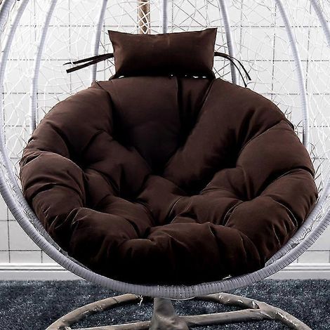 Coussin de siège moelleux pour fauteuil suspendu, balancelle, couleur café foncé, 105 cm (1/5)