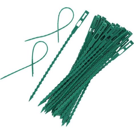 Lot de 50 attaches torsadées réglables en plastique flexible pour plantes de jardin