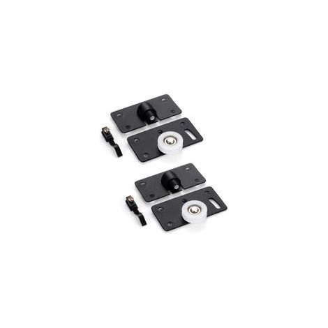 2 Paires de Poulies pour Porte Coulissante Roulettes en Acier pour Armoire, Placard et Fenêtre