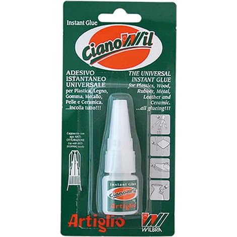 Adesivo cianocrilato "Artiglio Cianowil" tubetto con cappuccio -5 gr / 12 Pezzi