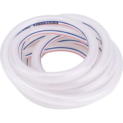 1 tuyau transparent tressé PVC 8/12 mm, haute résistance, flexible, anti-UV, pour irrigation jardin, aquariums et bassins (1/5)