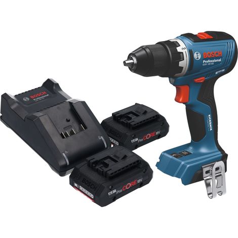 Bosch GSB 18V-65 Professional Perceuse-visseuse à percussion sans fil 18 V 65 Nm Brushless + 2x batterie ProCORE 4,0 Ah + chargeur