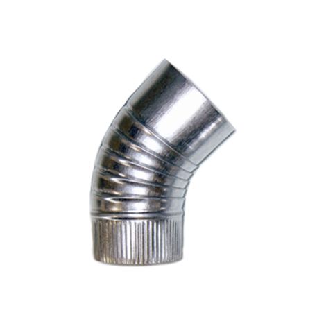 THECA codo 45g estufa galvan. 150mm. , Codo de estufa galvanizado 0,5mmAngulo 45ºAncho 150mm.