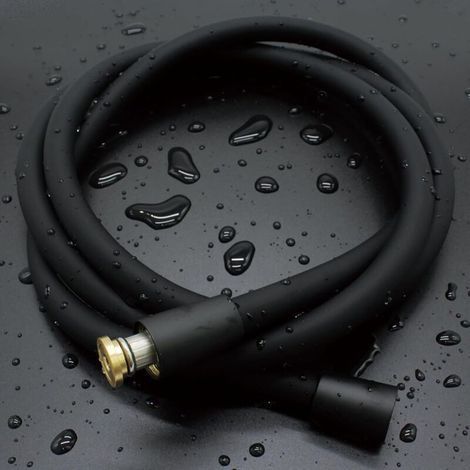 Universal Shower Hose (G1/2 Inch, 2m), Ultra-Soft Shower Hose, Anti-Twist and Anti-Kink Shower Hose, Shower Hose for Shower Head, Toilet Hand Shower, Black (1/5)