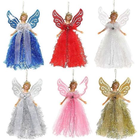 Pendentif ange de Noël, décoration à suspendre au sapin, cadeau pour enfant (1/5)