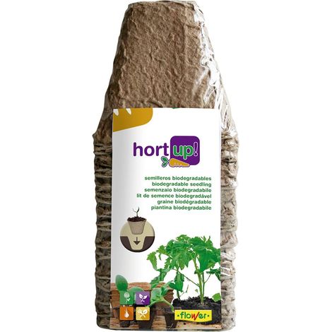 Biodegradable quadrato marrone marrone fiore 8 x 8 - 18 unitМК (1/3)