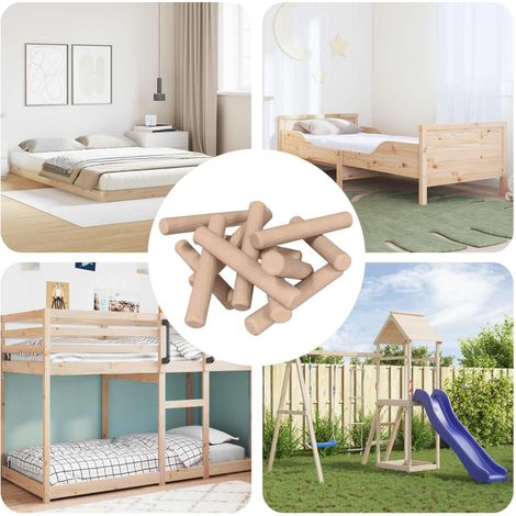 vidaXL Wooden Dowels 24000 pcs Brown Solid wood