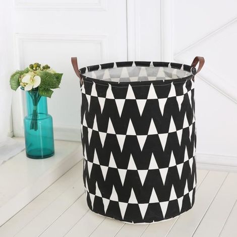 Hanging fabric storage bag 40x40x50 cm with handles, for toys or children's clothing.