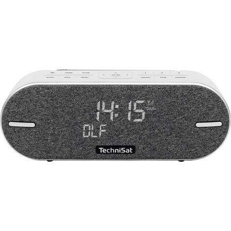 TechniSat DIGITRADIO BT 2 - Lautsprechertelefon Bluetooth tragbar mit Dab+ Digitalradio (FM, Uhr, Wecker, wasserdichtes Gehäuse, Favoritenspeicher, Aux-in, Batterie, 20 W), Farbe Hellgrau (1/5)