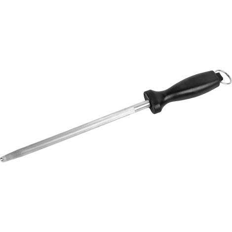 Afilador de cuchillos de acero de ranura fina de 3 piezas, vástago redondo de 8 pulgadas para cocina doméstica, soporte para cerdo (1/5)