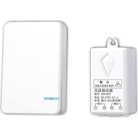 Mini interrupteur sans fil avec télécommande pour lampes halogènes, éclairage d'armoire, plafonniers, ventilateurs électriques (1/5)