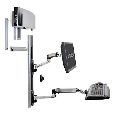 Ergotron LX Sistema de Montaje en Pared con Soporte CPU Medium - Plata