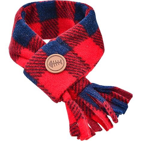 Echarpe Puppia pour chien à carreaux rouge : Taille L