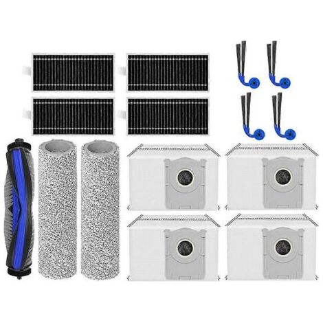 15-teiliges Set für Ecovacs Deebot X11/X11 Pro Staubsauger: Hauptbürste, HEPA-Filter, Walze, Reinigungstuch und Staubbeutel. (1/5)